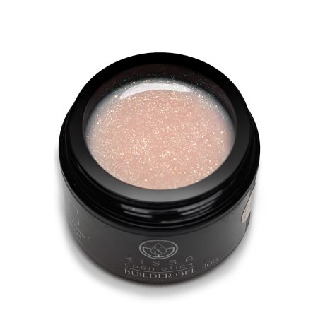 Builder gel peach glitter